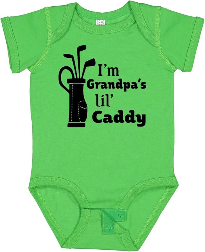 inktastic I'm Grandpa's Lil' Caddy- Golf for Kids Baby Bodysuit