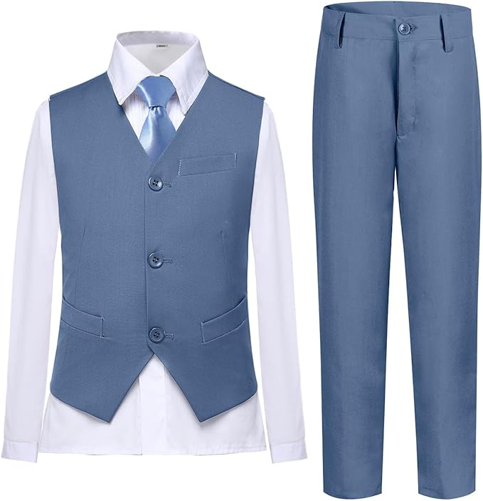 Boys Vest Set Formal Dress Suits Wedding Outfit Dresswear