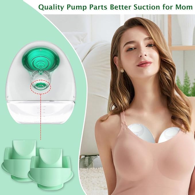 4pcs Duckbill Valves Compatible with Wearable Elvie Breast Pump,for Elvie Breast Pump Replacement Accessories, Silicone BPA Free, Breastfeeding Replacement Parts
