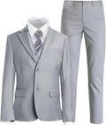 Boys Suit for Kids Tuxedo Suits for Wedding Formal Suit Set Toddler Boy Dress Outfit with Shirt and Tie