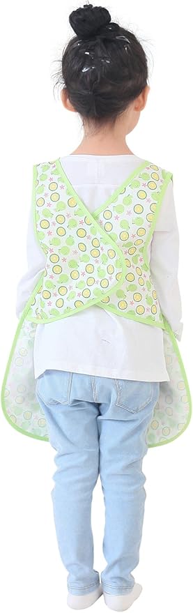 Kids Painting Apron – Waterproof Art Smock for Toddlers & Preschoolers, Messy Play, Baking, Crafts, Cooking, Mealtime