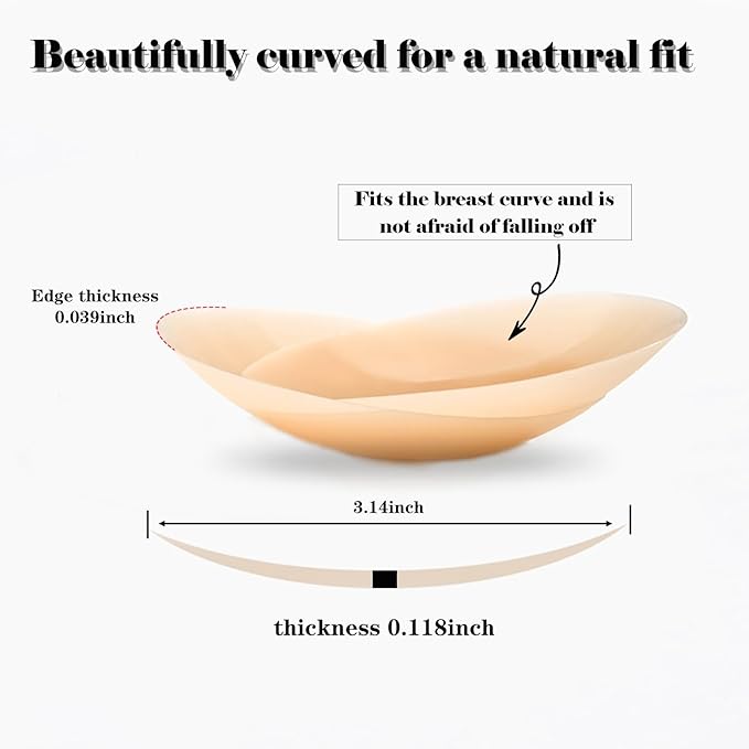 Nipple Covers for Women Reusable Silicone – 3 Pairs Silicone Pasties, Breathable & Sweatproof, with Portable Travel Case