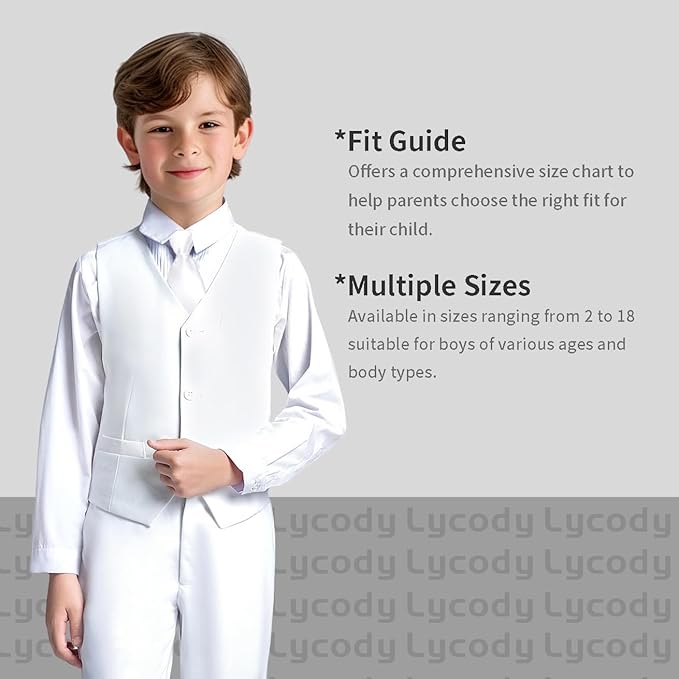 Boys Vest Set Formal Dress Suits Wedding Outfit Dresswear