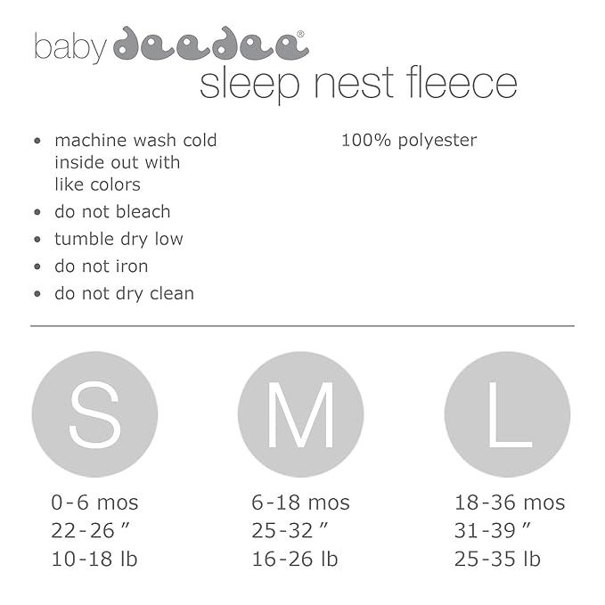baby deedee Sleep Nest Fleece Baby Sleeping Bag, Mocha Hot Pink, 18-36 Month