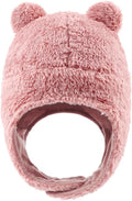Bear Baby Winter Hat Toddler Earflap Beanie Unisex Infant Snow Cap Warm Fleece Kids Trapper Hats for Girls Boys 0-36M