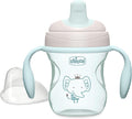 Chicco Semi-Soft Trainer with Bite-Resistant Spout and Spill-Free Lid 7oz. | Removable, Non-Slip Handles | Top-Rack Dishwasher Safe | Easy to Hold Ergonomic Indents | Sage | 6+ months