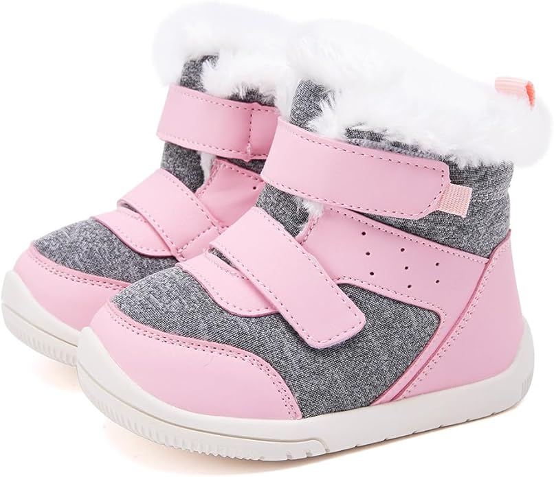 BMCiTYBM Toddler Baby Winter Snow Boots Boy Girl Faux Fur Warm Non Slip First Walking Infant Shoes