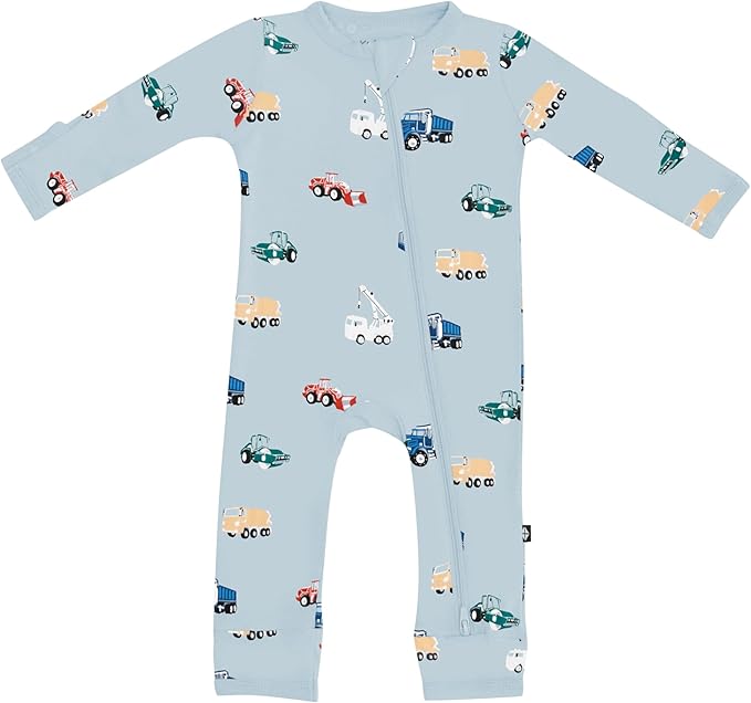 KYTE BABY Unisex Rayon Made From Bamboo Zippered Rompers 0-24 Months