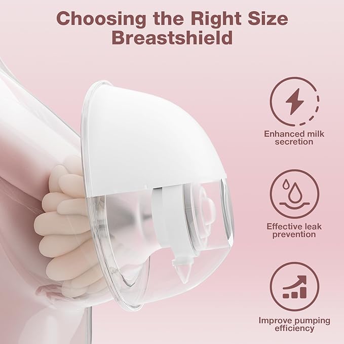 17mm Flange Inserts Compatible with Momcozy Wearable Breast Pump, 8PCS Softer Silicone Flange Insert Kit for 24mm Shield of Most Pumps, Breastfeeding Essentials Pumping Replacement Parts Accessories