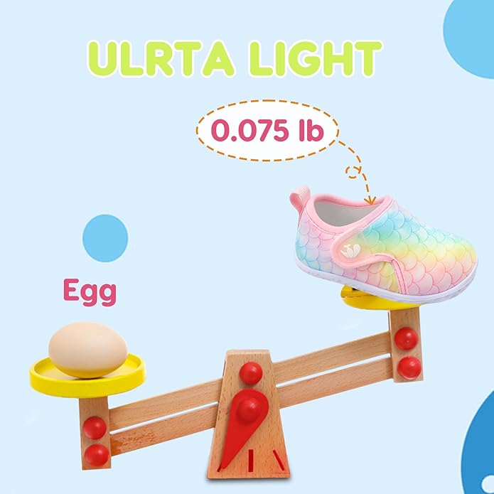 FEETCITY Baby Boys Girls First Walking Shoes Infant Sneakers Crib Shoes Breathable Lightweight Slip On Shoes