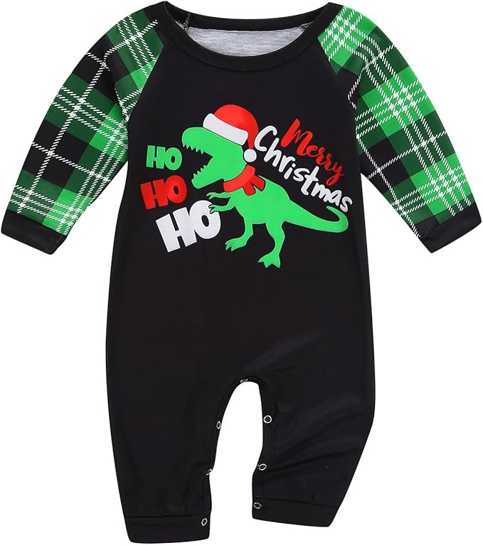 Awoscut Christmas Family Matching Pajamas Christmas Pjs Holiday Nightwear Sleepwear Sets Long Sleeve Pjs