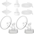 Breastpump Parts Compatible with Spectra S1 S2 9 Plus Motif Luna Ameda MYA Cimilre 26mm Flange Valve Tube Backflow Protector Replacement Kit for Spectra Accessories/Parts
