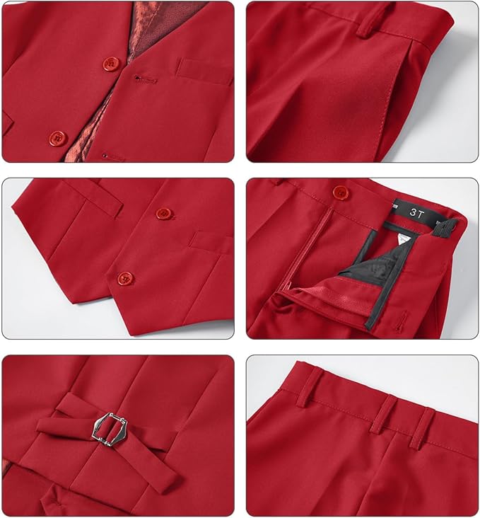 Boys Vest Set Formal Dress Suits Wedding Outfit Dresswear