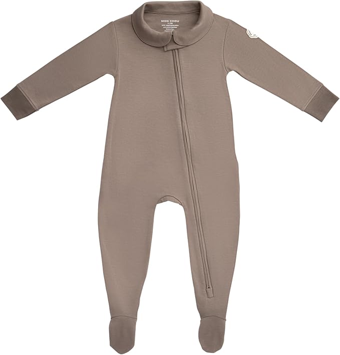 MON CHOU Baby Footie Pajama - Luxuriously Soft Pima Cotton Baby Sleepers - Organic Cotton Pajamas - Premium Newborn Onesie