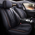 Waterproof 5 Car Seat Covers for Suzuki 1999-2025 95% Models, Premium Faux Leather Automotive Front and Back Seat Protectors Compatible with Airbag Black & Coffee Line