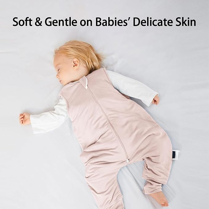 BubblePanda Rayon Made from Bamboo Toddler Sleep Sack with Feet 12-24 Months 0.5 Tog Ultra Soft Toddler Sleeping Sack 1t-2t Baby Sleep Bag Walker Wearable Blanket with Legs 2-Way Zipper Lightweight