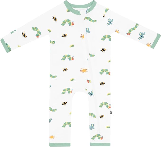 KYTE BABY Unisex Rayon Made From Bamboo Zippered Rompers 0-24 Months