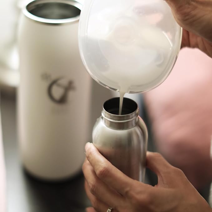 CERES CHILL OG Breastmilk Chiller Bundle with Straw Lid & Infuser – 12–34oz Portable Breast Milk Cooler & 2 Storage Bottles with Universal Pump Adapters – Don’t Call me Hon, Plum