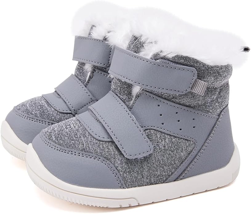 BMCiTYBM Toddler Baby Winter Snow Boots Boy Girl Faux Fur Warm Non Slip First Walking Infant Shoes