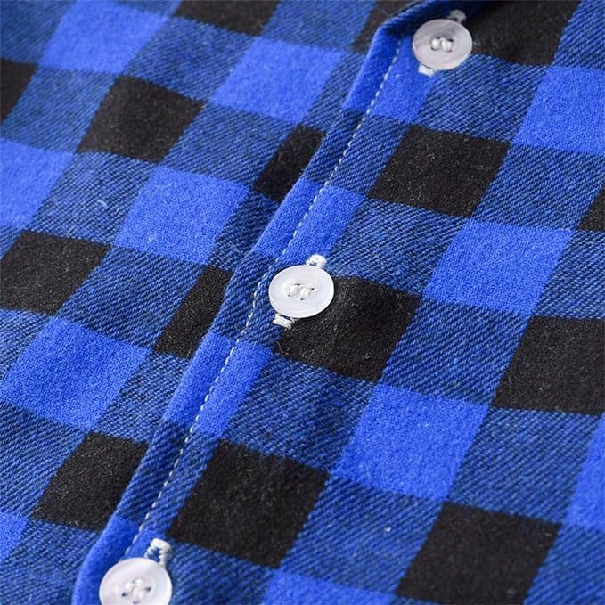 Schbbbta Kids Pajamas Set, Plaid Button Down Pjs for Girls & Boys, 9 Months - 14 Years