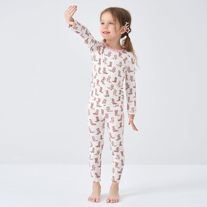 pureborn Baby Toddler Kids Viscose from Bamboo Pajamas Set Pjs 2pcs 18M-8Y