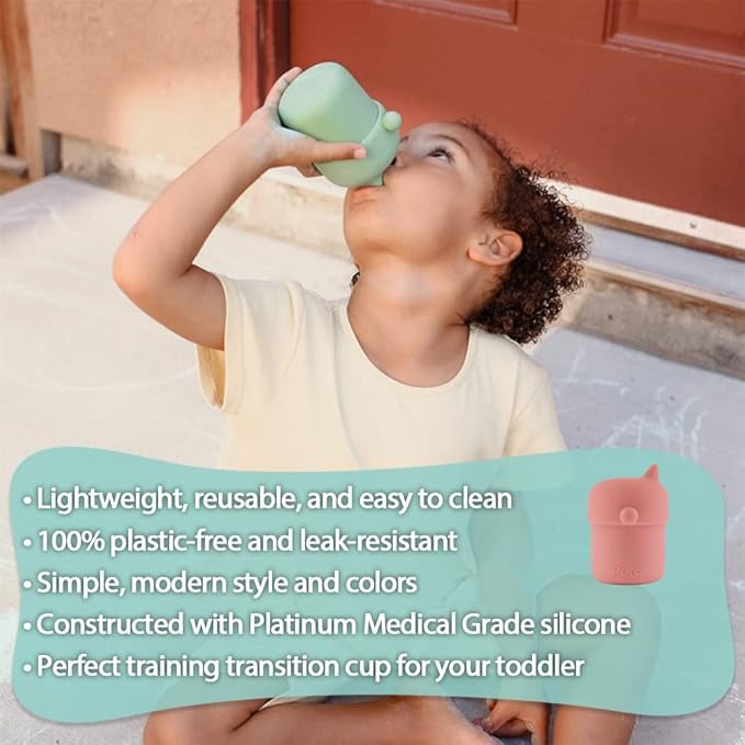 Pura my-my Silicone Snack Container & Sippy Cup Bundle | Spill Proof, Reusable, Food Grade Silicone, Plastic-Free | For Kids, Toddlers, Babies & Infants