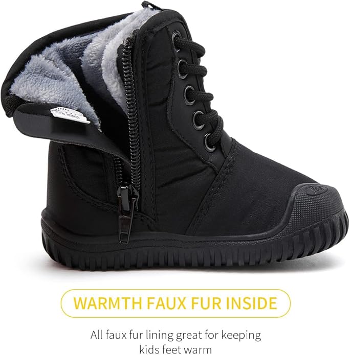BMCiTYBM Toddler Baby Winter Snow Boots Boy Girl Faux Fur Warm Non Slip First Walking Infant Shoes