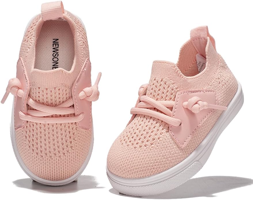 Newsonet Baby Shoes Boys Girls First Walking Breathable Non Slip Walker Sneakers Soft Sole 6 9 12 18 20 24 Months