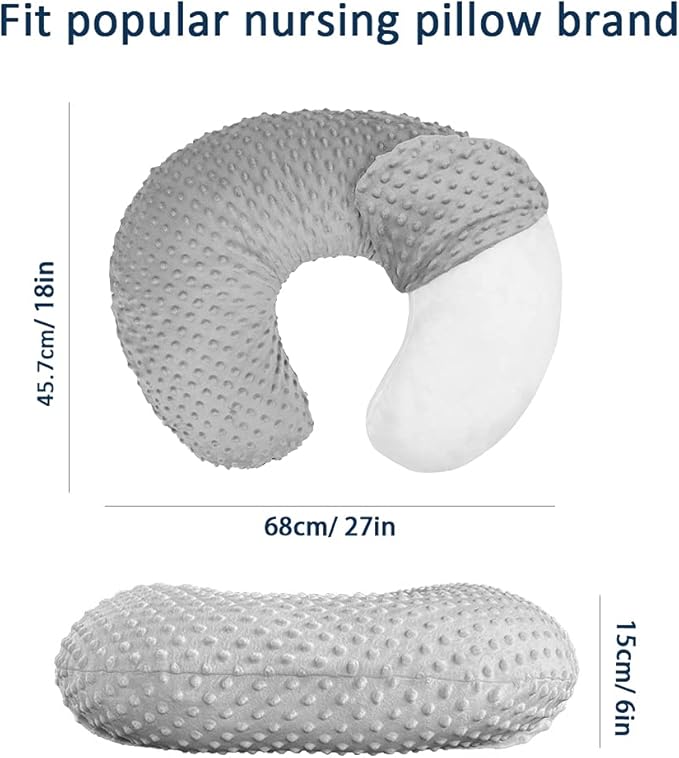 iEvolve Nursing Pillow Cover Breast feeding Pillow Support Positioner lounger cover for Baby Boy Girl(White)
