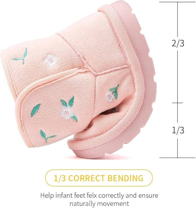 BMCiTYBM Girls Boys Snow Boots Warm Winter Fur Lined Baby Shoes (Infant/Toddler/Little Kid)