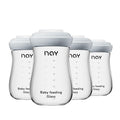 Glass Breastmilk Storage Bottles, 8oz Wide Neck Breast Milk Containers, BPA-Free, Lead-Free, Fits Breast Pumps and Nipples, 4 Pack