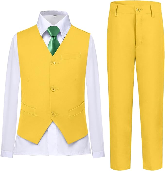 Boys Vest Set Formal Dress Suits Wedding Outfit Dresswear