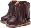 BMCiTYBM Baby Cowboy Cowgirl Boots Infant Western Shoes Boys Girls Round Toe Boots All Seasons 6-24 Months