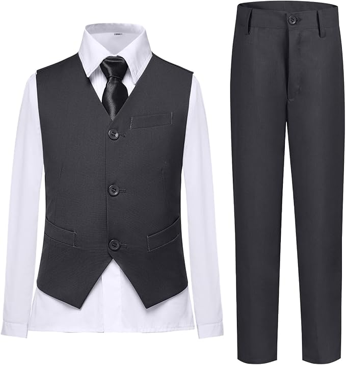 Boys Vest Set Formal Dress Suits Wedding Outfit Dresswear