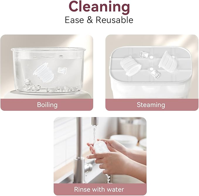 Diaphragm & Duckbill Valve Set Compatible with Momcozy M6 Breast Pump, Includes 4 Duckbill Valves and 2 Diaphragms, Pump Parts Works with Mobile Style M6