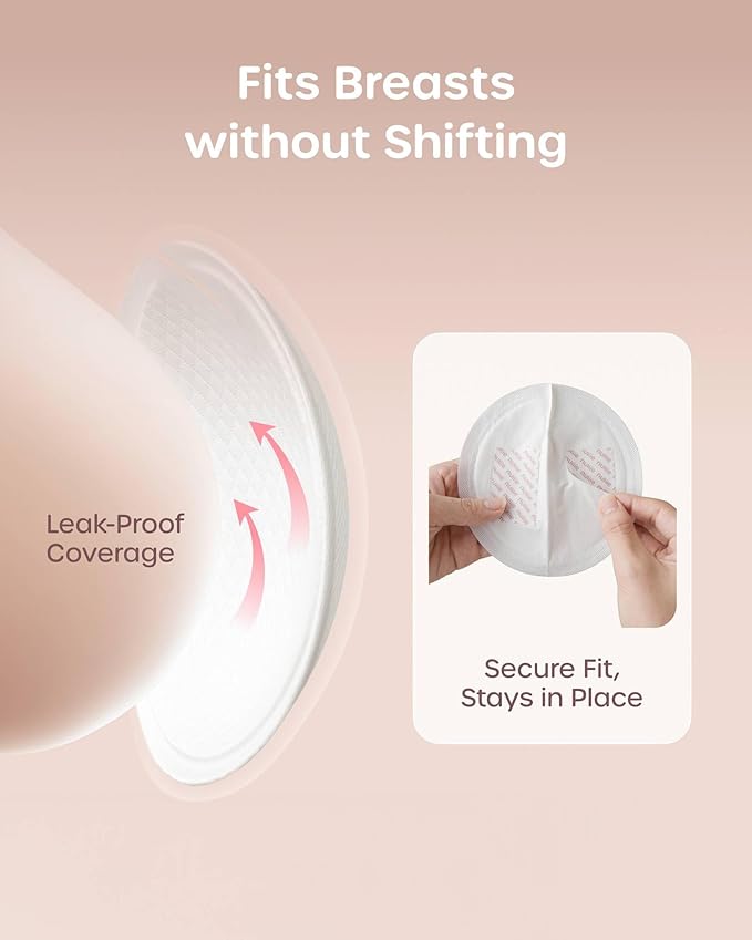 Nuliie Super Absorbent & Featherlight Disposable Nursing Pads 240 Count, Stay Dry, Soft & Breathable Breast Pads for Leaking Milk, Leakproof, Individually Packaged Breastfeeding Essentials for Moms