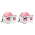 Bumbo 2 Pack 3-in-1 Multi-Seat for 6 to 36 Months, Travel Baby Feeding and Play Floor Seat, All-in-One Portable Booster with Tray & Toddler High Chair, Cradle Pink