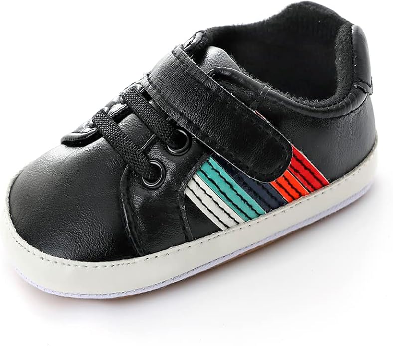 Clowora Baby Boys Girls Shoes Non-Slip Rubber Sole Sneakers Infant First Walking Toddler Crib Shoes Newborn Loafers Flats.