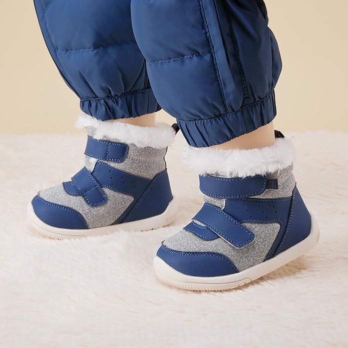 BMCiTYBM Toddler Baby Winter Snow Boots Boy Girl Faux Fur Warm Non Slip First Walking Infant Shoes