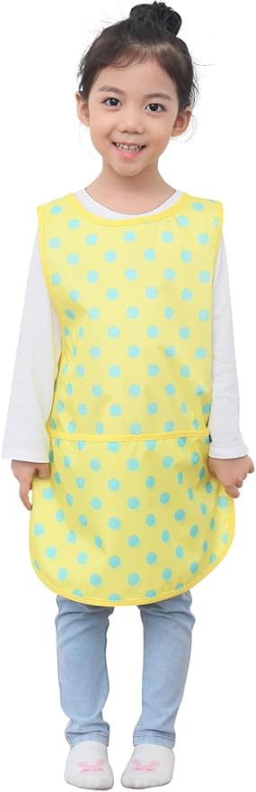 Kids Painting Apron – Waterproof Art Smock for Toddlers & Preschoolers, Messy Play, Baking, Crafts, Cooking, Mealtime