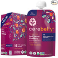 Cerebelly Organic Baby Food Pouches, Beet Carrot Blueberry Purees, 16 Nutrients, No Added Sugar, Fiber & Non-GMO, 4oz, 6 Pack
