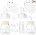 Breast Pump Parts Compatible with Spectra S1/S2/9 Plus, Not Original Accessories, Full Set Replacements Include 19mm Flanges, Valves, Backflow Protectors (Duckbills Included), Tubings and Bottles