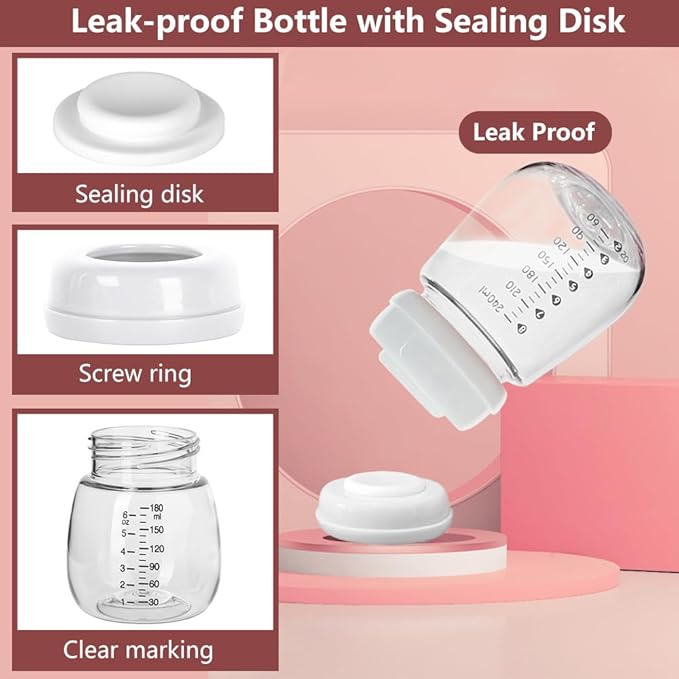 Full Breast Pump Parts with 17mm Oval Soft Rim Flanges and Wide-Mouth Base Connector for Spectra S2 S1 9 Plus SG, Medela, Lansinoh Pumps, Include Flange, Valve, Backflow Protector, Tubing and Bottle