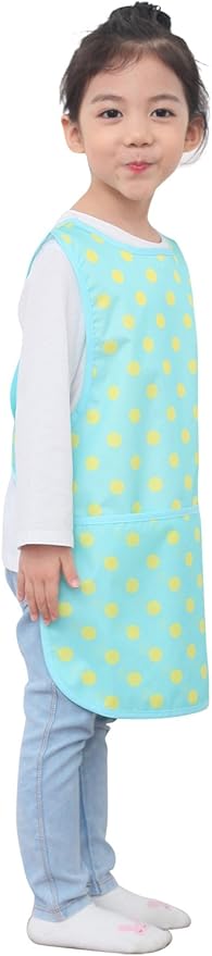 Kids Painting Apron – Waterproof Art Smock for Toddlers & Preschoolers, Messy Play, Baking, Crafts, Cooking, Mealtime