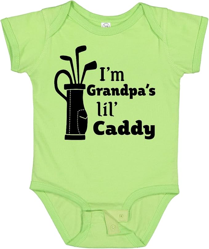 inktastic I'm Grandpa's Lil' Caddy- Golf for Kids Baby Bodysuit