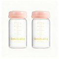 Breast Milk Storage Bottles 180ml 6oz BPA-Free Leak-Proof Nautral Baby Bottle for Breastmilk Storage Wide Neck Bottles with Screw Ring Sealing Disk Breastfeeding (Pink, 180ml-2Packs)
