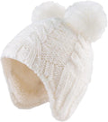 Zsedrut Winter Baby Boy Hats Pompom Baby Beanie for Girls Fleece Newborn Infant Toddler Beanie