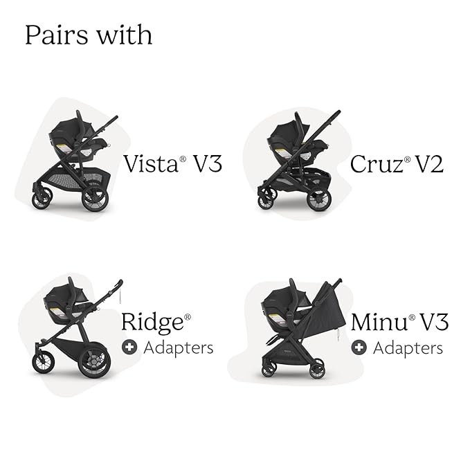 UPPAbaby Mesa V3 Infant Car Seat - Easy Installation + SmartSecure Technology - Attaches to Stroller | Base + Infant Insert Included - Declan (Oat Mélange)