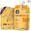 Cerebelly Organic Baby Food Pouches, Carrot Pumpkin Purees, 16 Nutrients, No Added Sugar, Fiber & Non-GMO, 4oz, 6 Pack