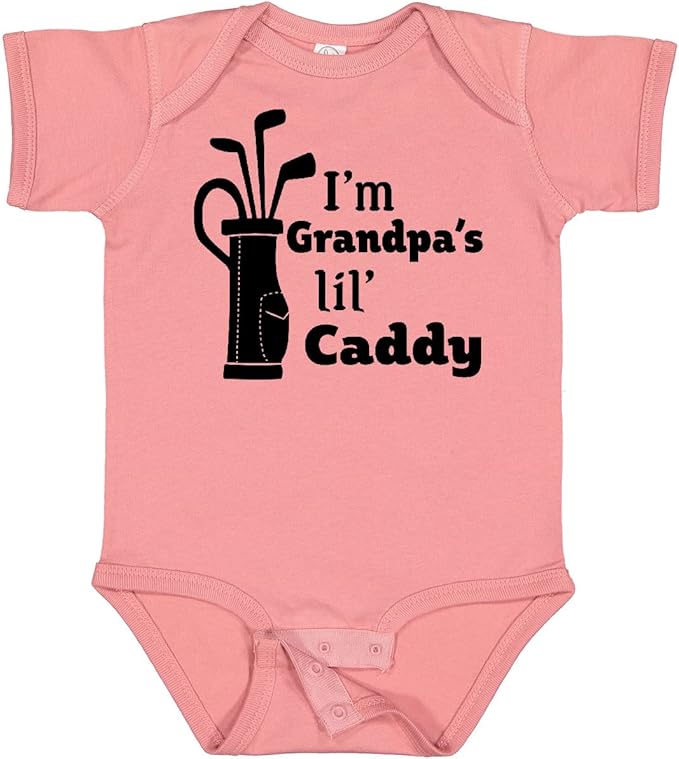 inktastic I'm Grandpa's Lil' Caddy- Golf for Kids Baby Bodysuit